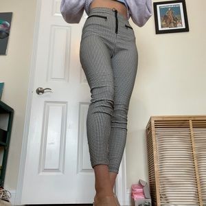 Plaid Pants Black and White Urban Outfitters